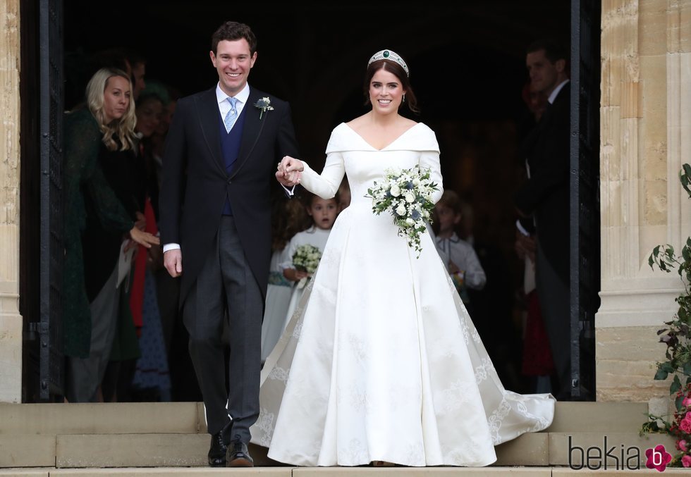 Eugenia de York y Jack Brooksbank en su boda