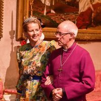 Mabel de Holanda y el Arzobispo de Canterbury en la cena de Estado a Guillermo Alejandro y Máxima de Holanda