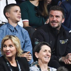 David Beckham con su hijo Romeo Beckham en los Juegos Invictus 2018