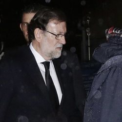 Mariano Rajoy a la salida del funeral de su padre