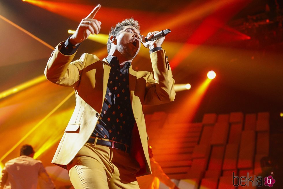 David Bisbal cantando en la Gala 8 de 'OT 2018'