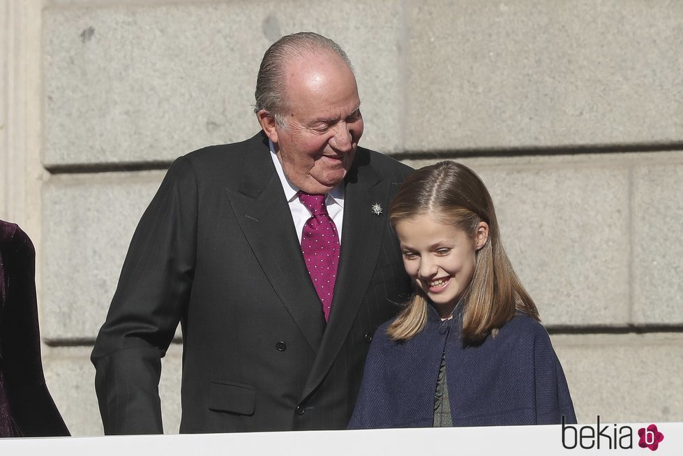 El Rey Juan Carlos y la Princesa Leonor en el 40 aniversario de la Constitución Española