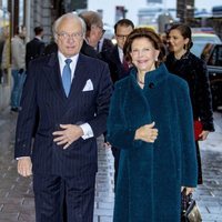 Carlos Gustavo y Silvia de Suecia en el seminario por el 75 cumpleaños de la Reina Silvia