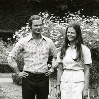 Los Reyes Carlos Gustavo y Silvia de Suecia de jóvenes