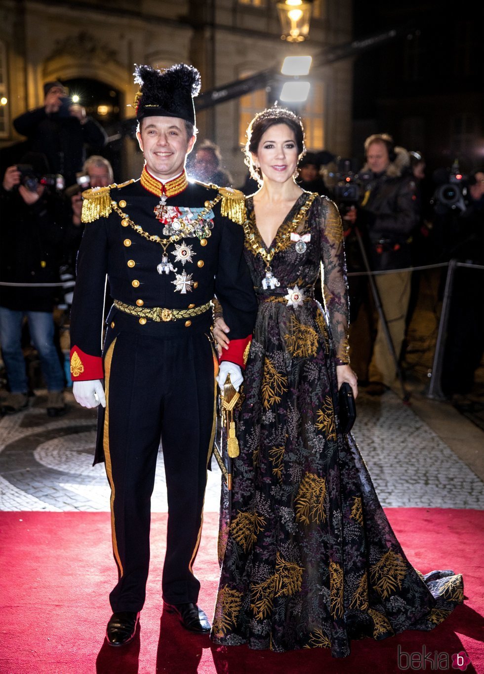 Federico y Mary de Dinamarca en la recepción de Año Nuevo 2019