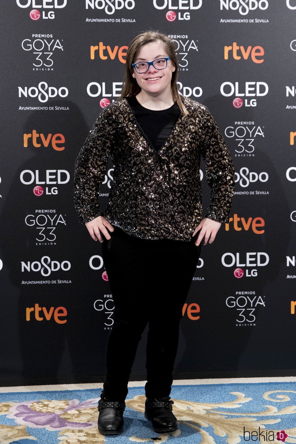 Gloria Ramos en la fiesta de nominados de los Goya 2019
