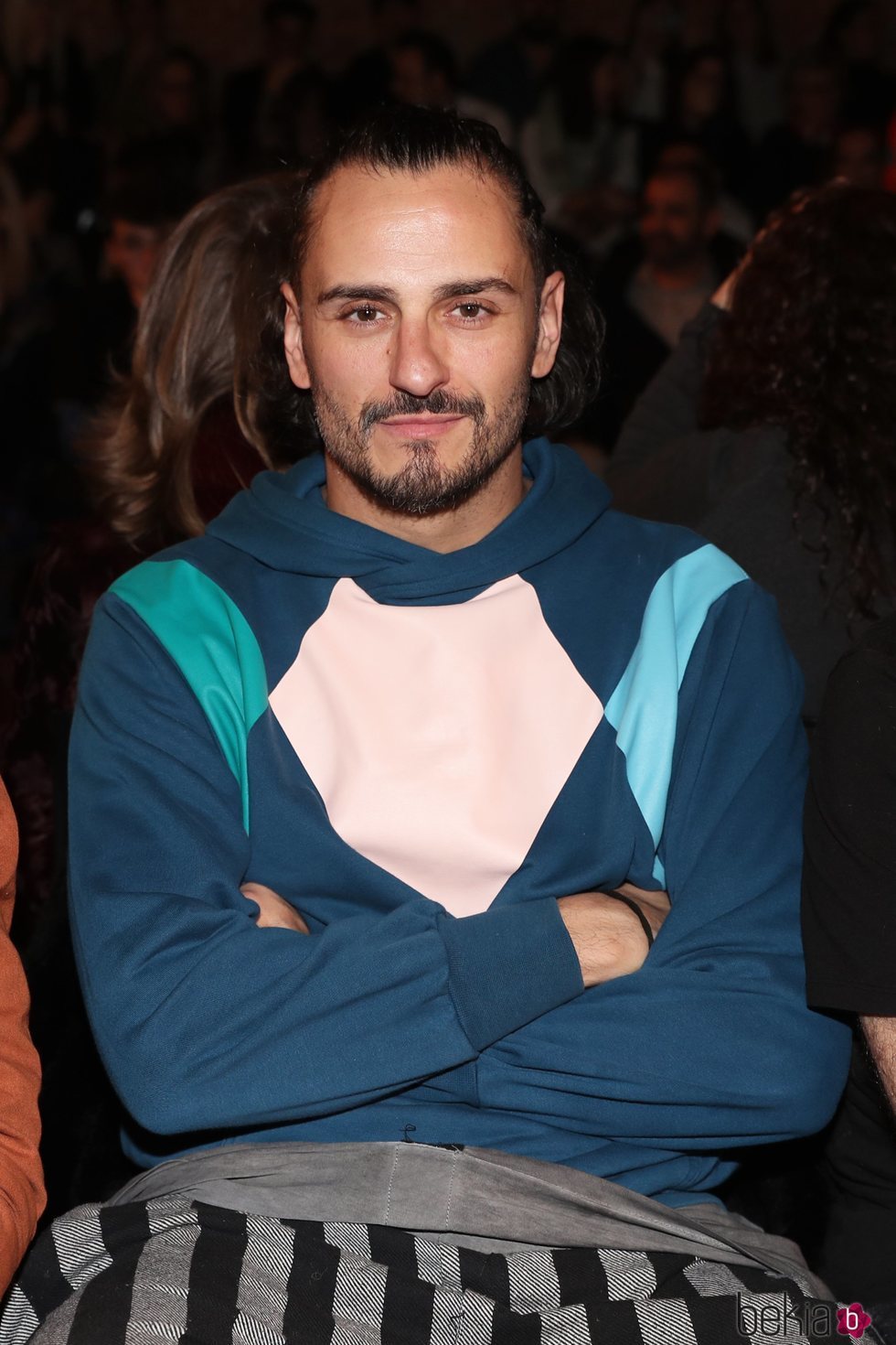 Asier Etxeandía en el desfile de Eduardo Navarrete en la MBFW Madrid 2019