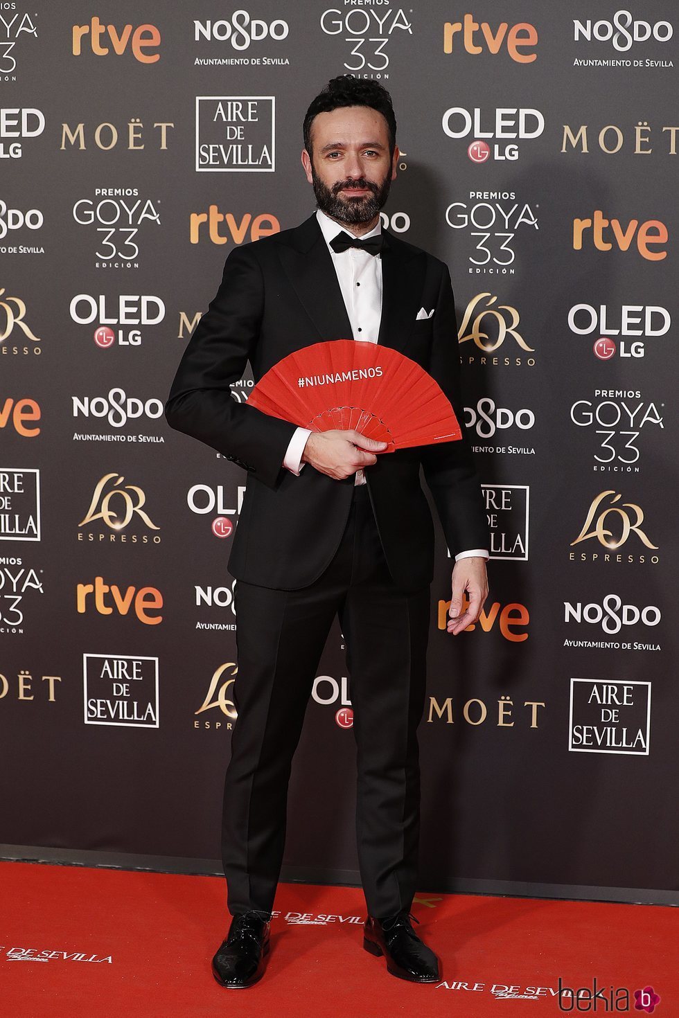 Rodrigo Sorogoyen en la alfombra roja de los Premios Goya 2019