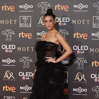 María Pedraza en la alfombra roja de los Premios Goya 2019