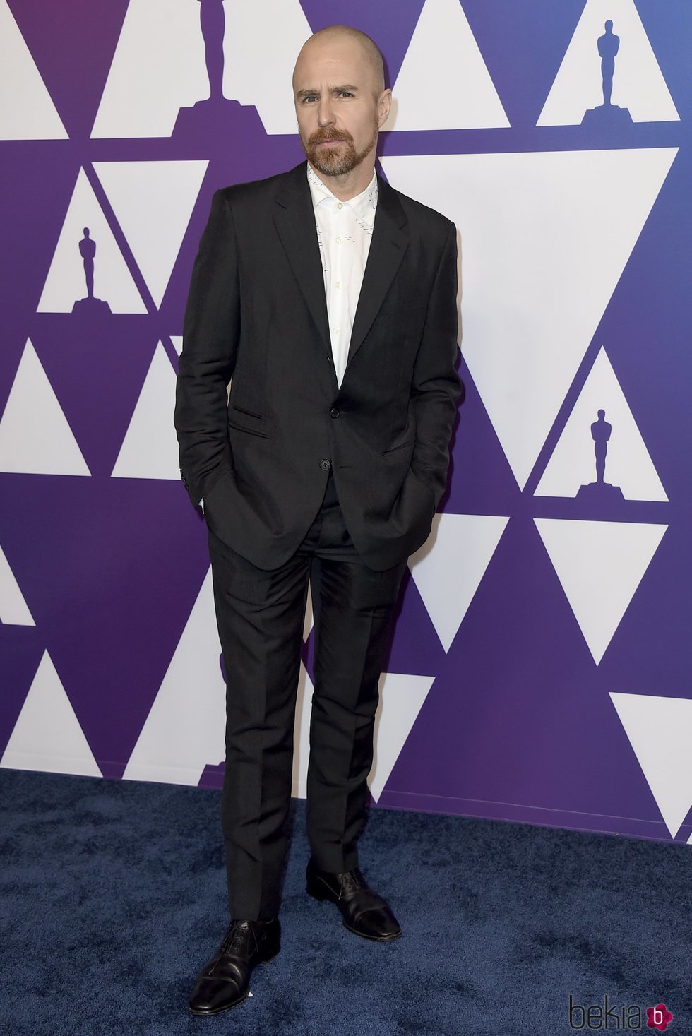 Sam Rockwell en el almuerzo de nominados de los Premios Oscar 2019