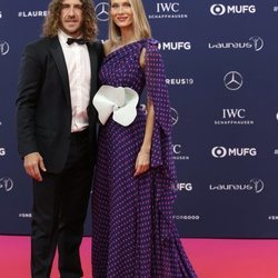 Carles Puyol y Vanesa Lorenzo en los Premios Laureus 2019