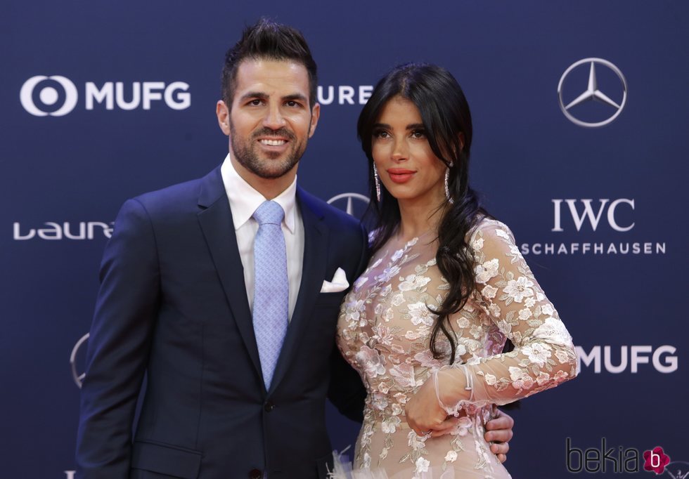Cesc Fàbregas y su mujer Premios Laureus 2019