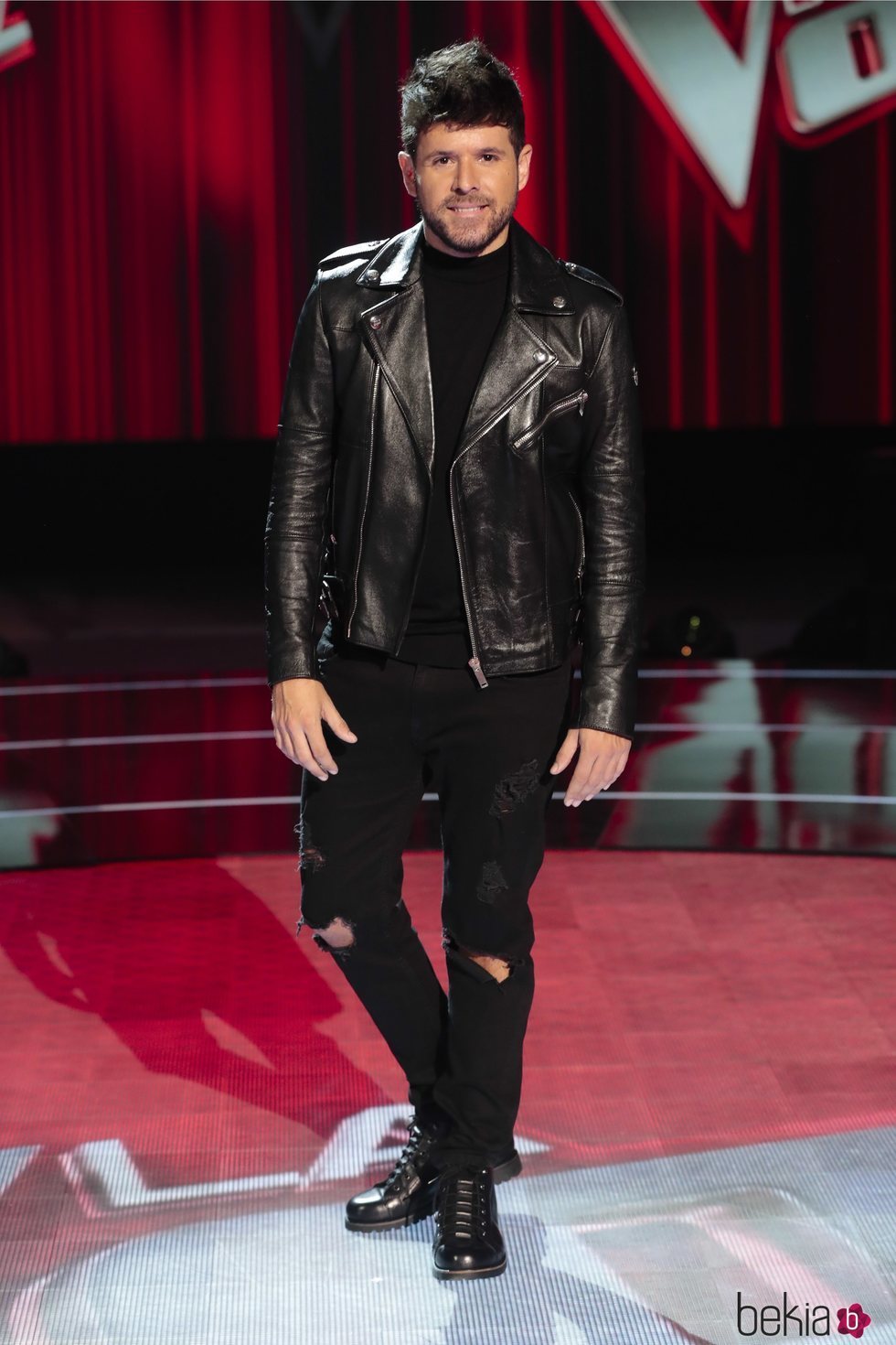 Pablo López posando durante la presentación de 'La Voz'