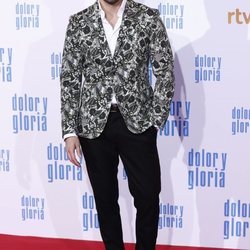Ricky Merino en la alfombra roja de 'Dolor y gloria'
