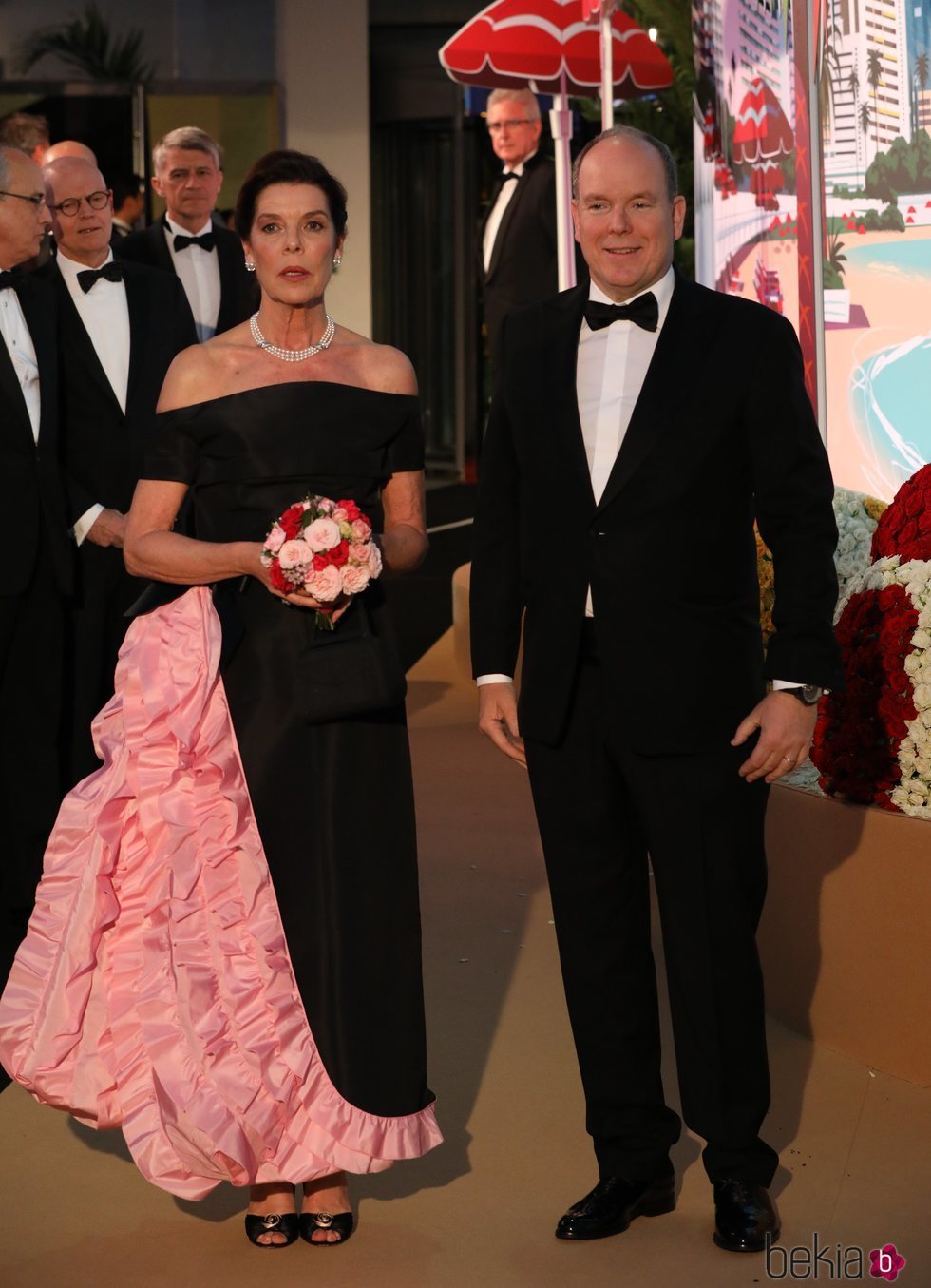 Carolina de Mónaco y Alberto de Mónaco en el Baile de la Rosa 2019