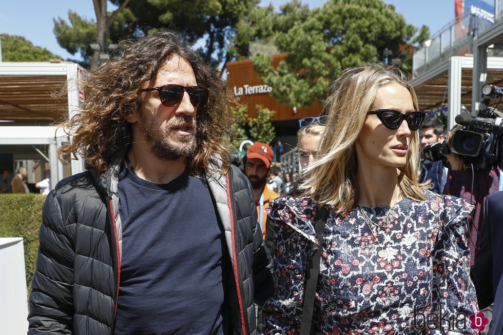 Carles Puyol y Vanesa Lorenzo en el torneo de Conde Godó 2019