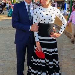 Manuel Díaz 'El Cordobés' y Virginia Troconis en la primera jornada de la Feria de Abril 2019