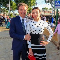 Manuel Díaz 'El Cordobés' y Virginia Troconis en la primera jornada de la Feria de Abril 2019