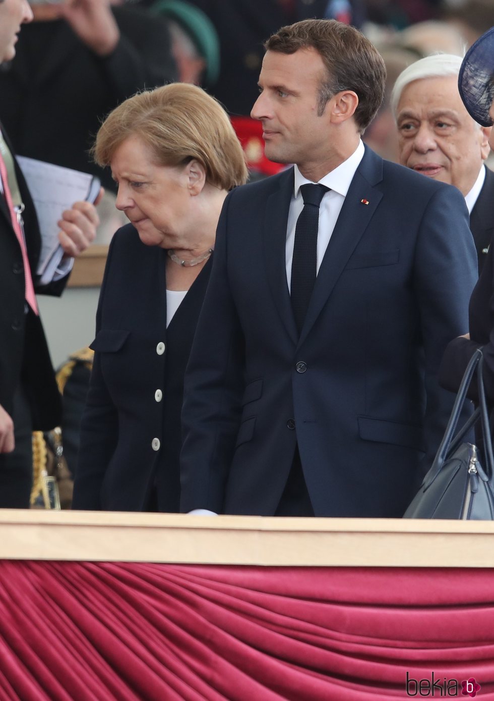 Angela Merkel y Emmanuel Macron en el 75 aniversario del desembarco de Normandía