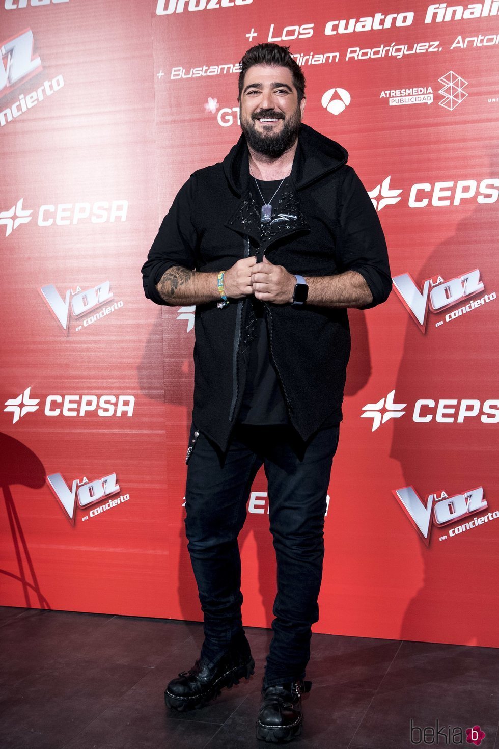Antonio Orozco en la presentación del concierto de 'La Voz'