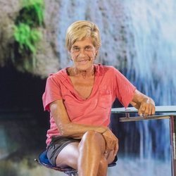 Chelo García Cortés en el plató de 'Supervivientes 2019' tras su expulsión