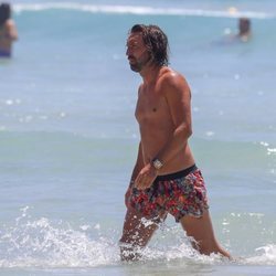 Pirlo durante sus vacaciones en familia en Ibiza