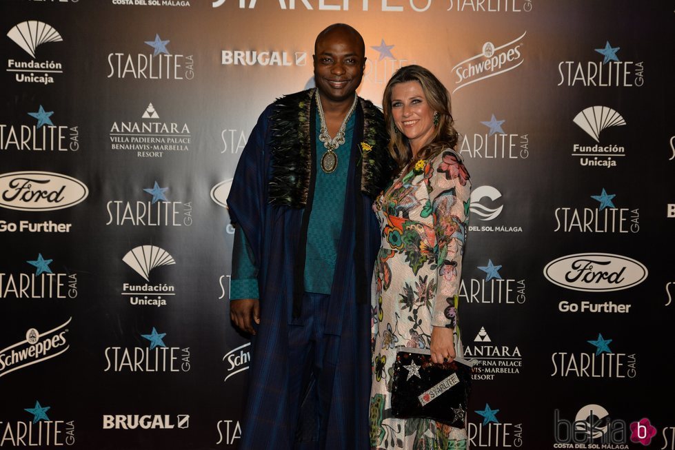 Marta Luisa de Noruega y Shaman Durek en la gala benéfica de Starlite 2019
