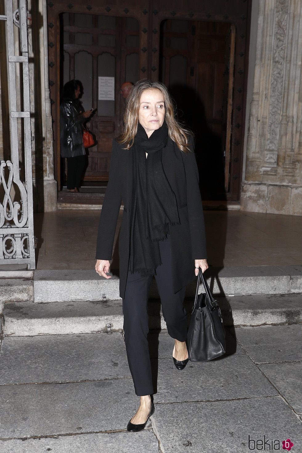 Miriam Ungría en el funeral de Germán López Madrid