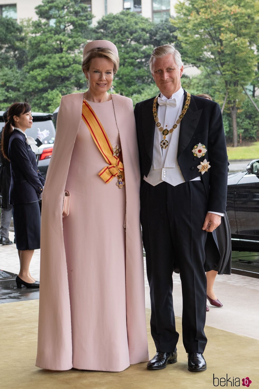 Felipe y Matilde de Bélgica en la entronización de Naruhito de Japón