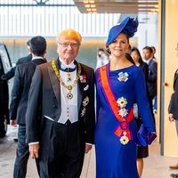 Carlos Gustavo de Suecia y Victoria de Suecia en la entronización de Naruhito de Japón