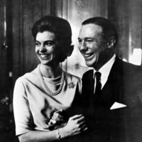 La Princesa Margarita de Suecia y John Ambler el día de su compromiso
