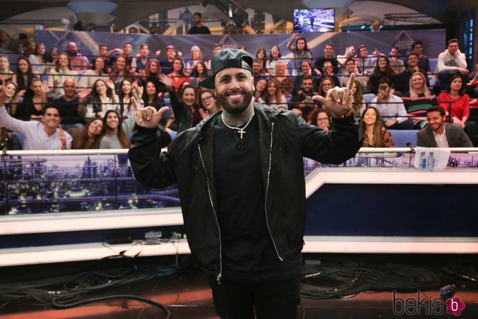 Nicky Jam con el público de 'El Hormiguero'