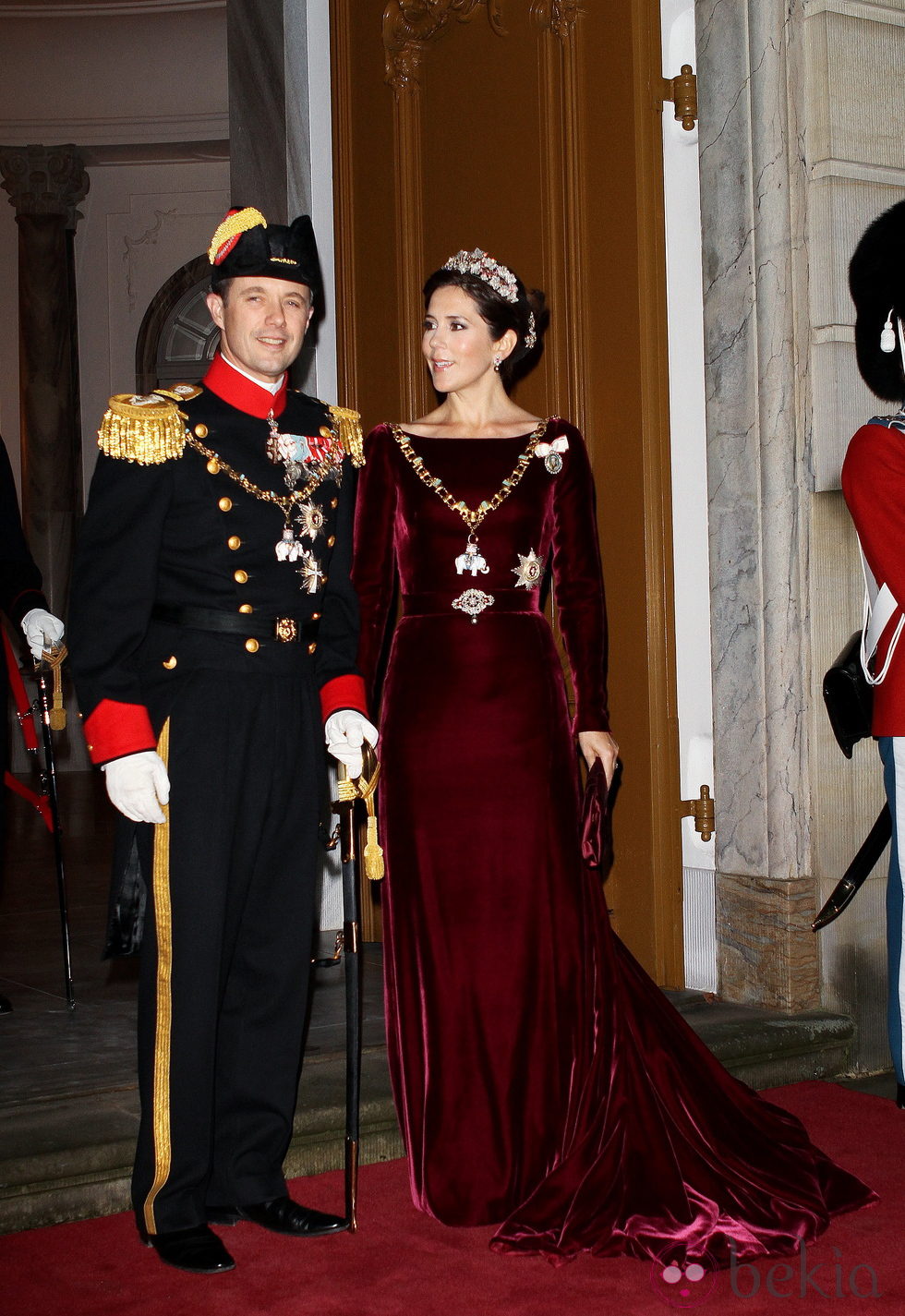 Federico y Mary de Dinamarca en la recepción ofrecida por la llegada de 2012