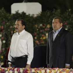 El Príncipe Felipe, Daniel Ortega, Hugo Chávez y Mahmud Ahmadineyad