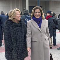 Ana Botella en el tanatorio donde se encuentra Ramón Rato