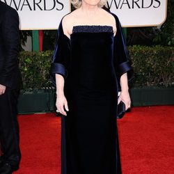 Glenn Close en la alfombra roja de los Globos de Oro 2012