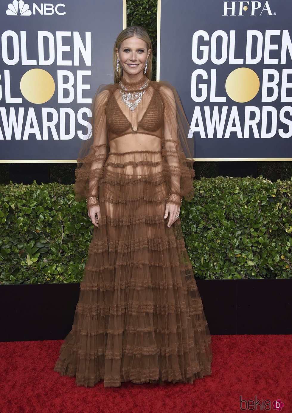 Gwyneth Paltrow en la alfombra roja de los Globos de Oro 2020