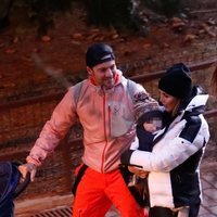 David Bisbal y Rosanna Zanetti con su hijo Matteo en Baqueira