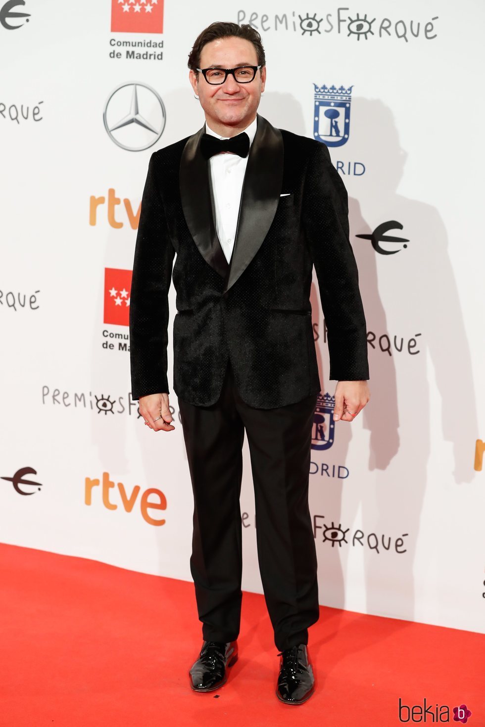 Carlos Santos en la alfombra roja de los Premios Forqué 2020