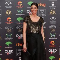 Elia Galera en la alfombra roja de los Goya 2020