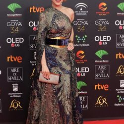 Silvia Abascal en la alfombra roja de los Goya 2020
