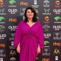 Adelfa Calvo en la alfombra roja de los Goya 2020
