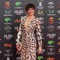 Cuca Escribano en la alfombra roja de los Goya 2020