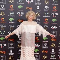 Marisa Paredes en la alfombra roja de los Goya 2020