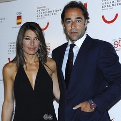 Raquel Revuelta y Miguel Ángel Jiménez en los Premios Solidaridad en el Deporte 2007