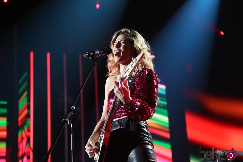 Miriam Rodríguez durante su actuación en la Gala 6 de 'OT 2020'