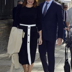 Raquel Revuelta llegando a la entrega de Medallas de Andalucía 2020