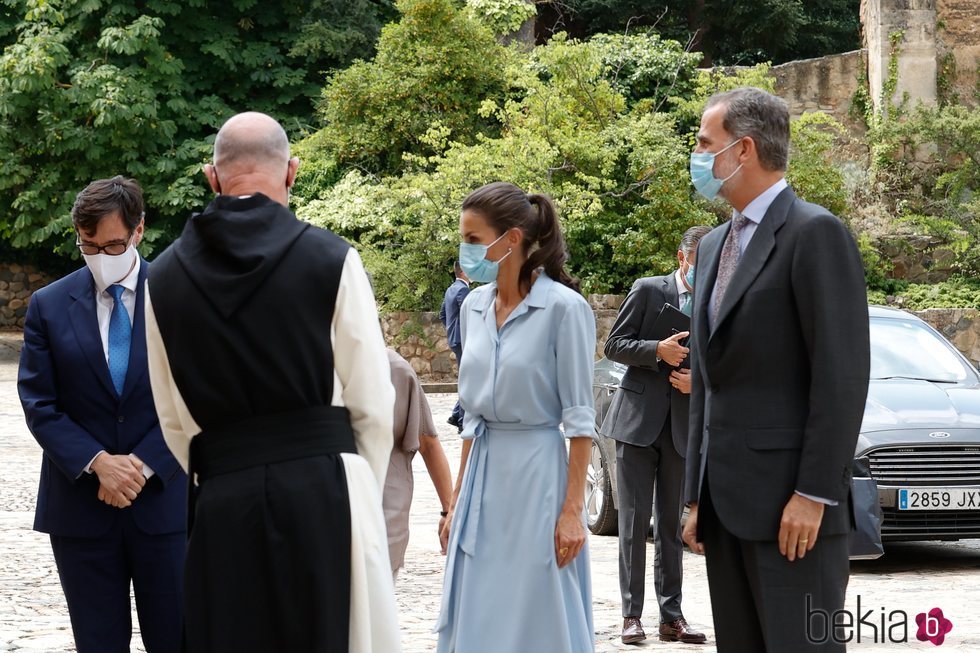 Los Reyes Felipe y Letizia en su visita al Monasterio de Poblet en Tarragona