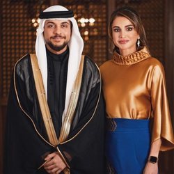 Rania de Jordania con su hijo el Príncipe Hussein