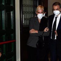 José Luis Rodríguez Zapatero y Sonsoles Espinosa en el funeral de Carlos Catalán